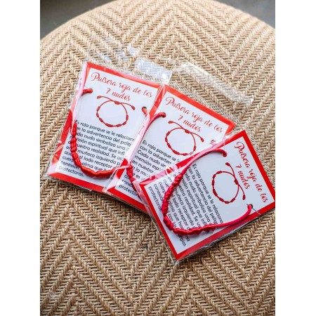 Pulsera Roja de 7 Nudos – Amuleto de Protección y Buena Suerte
