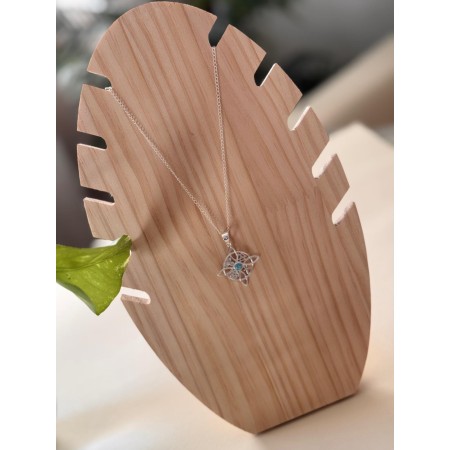 Collar Nudo de Bruja con piedra Luna - Plata de Ley