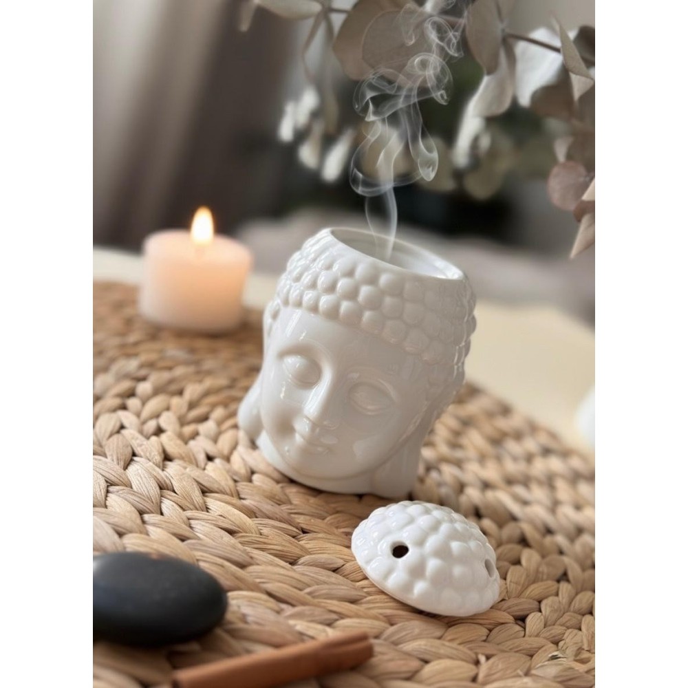 Quemador de Esencias Cabeza de Buda – Cerámica