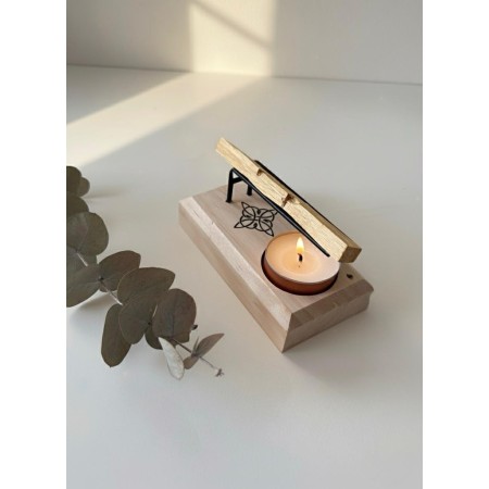 Quemador de Palo Santo de Madera con Nudo de Bruja