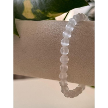 Pulsera Elastica de 6mm Selenita