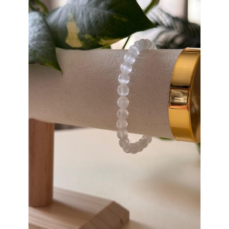 Pulsera Elastica de 6mm Selenita