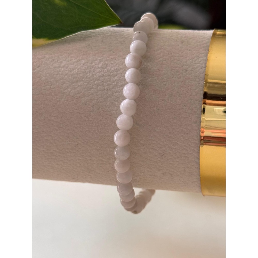 Pulsera Elastica de 4mm Piedra Luna