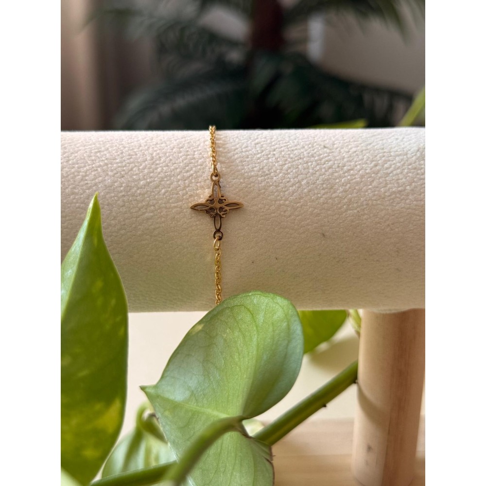 Pulsera Nudo de Bruja en Dorado - Acero