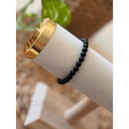 Pulsera Elástica de 6mm Turmalina