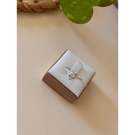 Anillo Nudo de Bruja piedra Luna - Plata de Ley